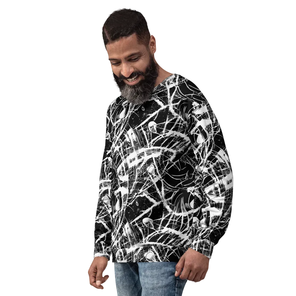 Noir Frond on Sweatshirt — Left Front