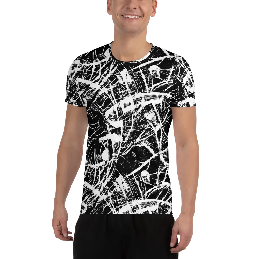 Noir Frond on Men's Athletic T-Shirt — Front