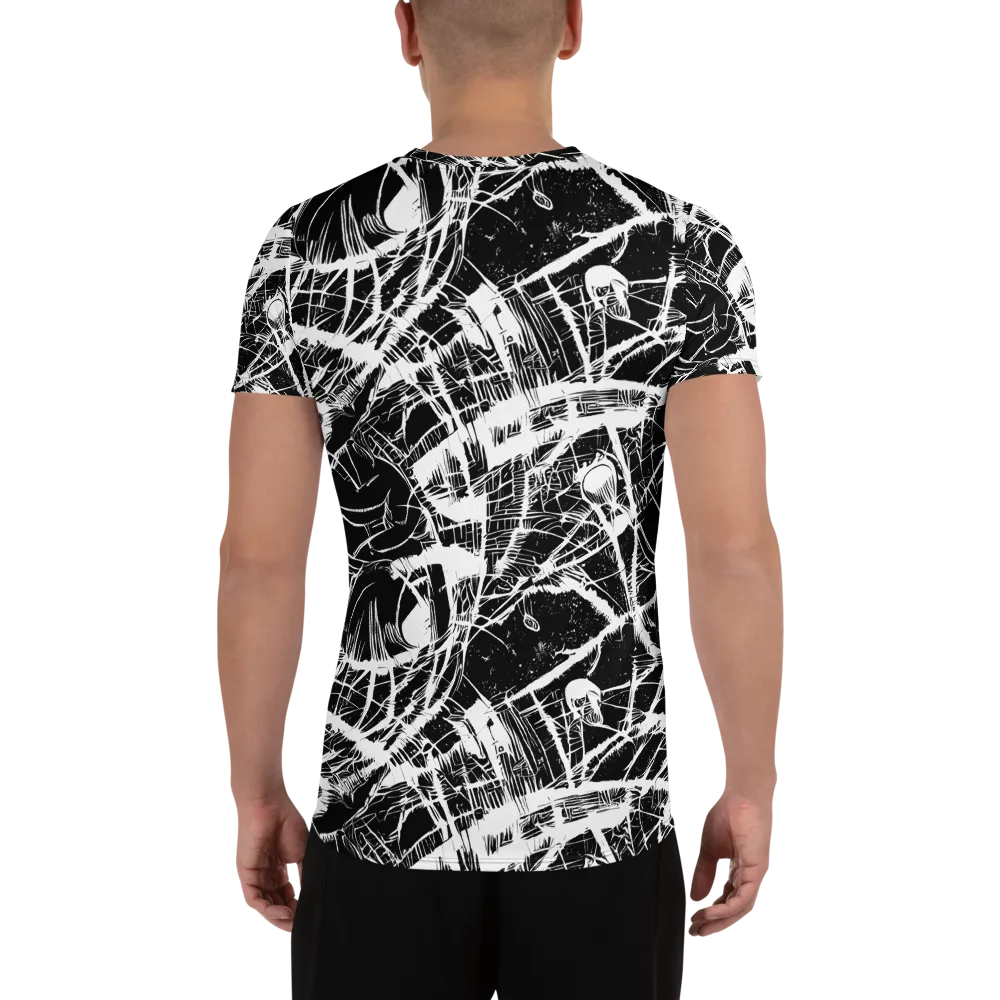Noir Frond on Men's Athletic T-Shirt — Back