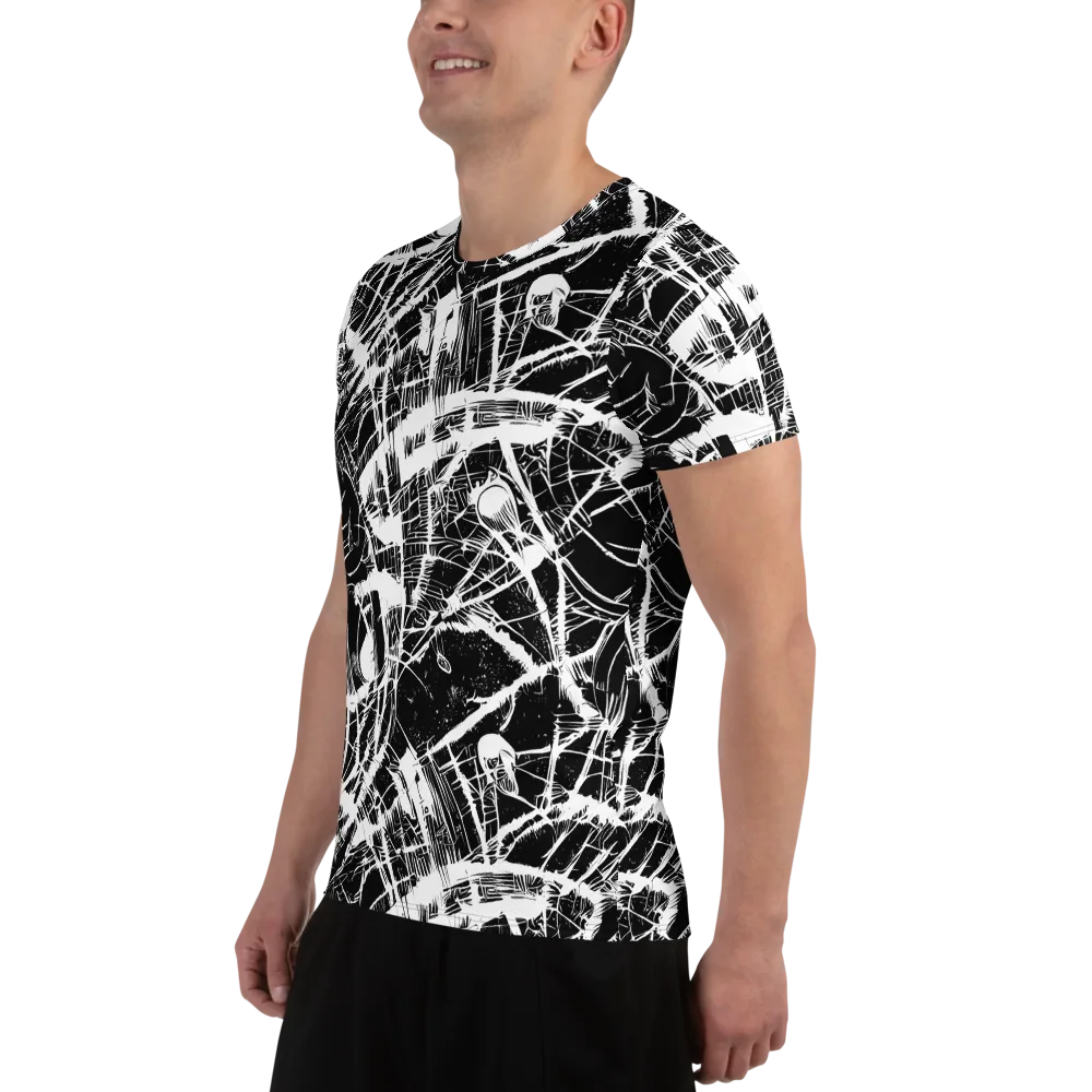 Noir Frond on Men's Athletic T-Shirt — Left