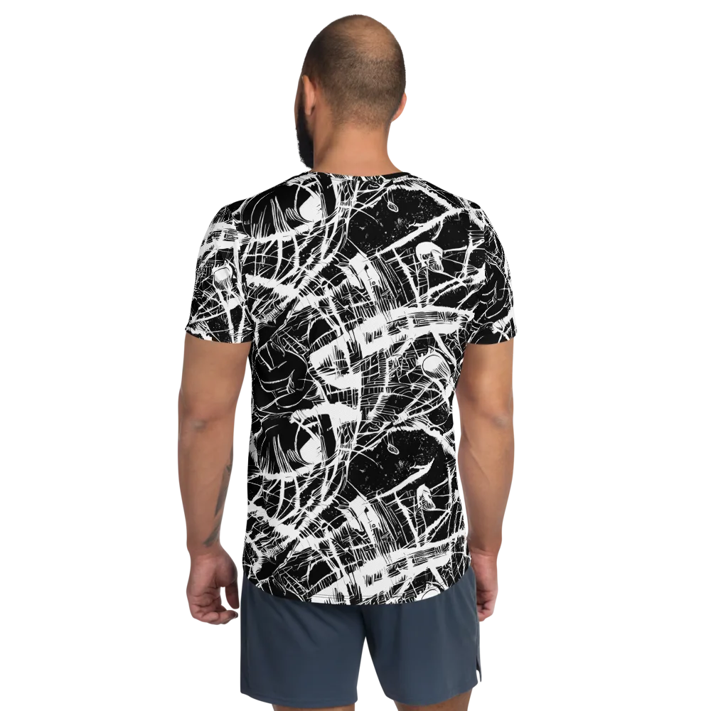 Noir Frond on Men's Athletic T-Shirt — Back