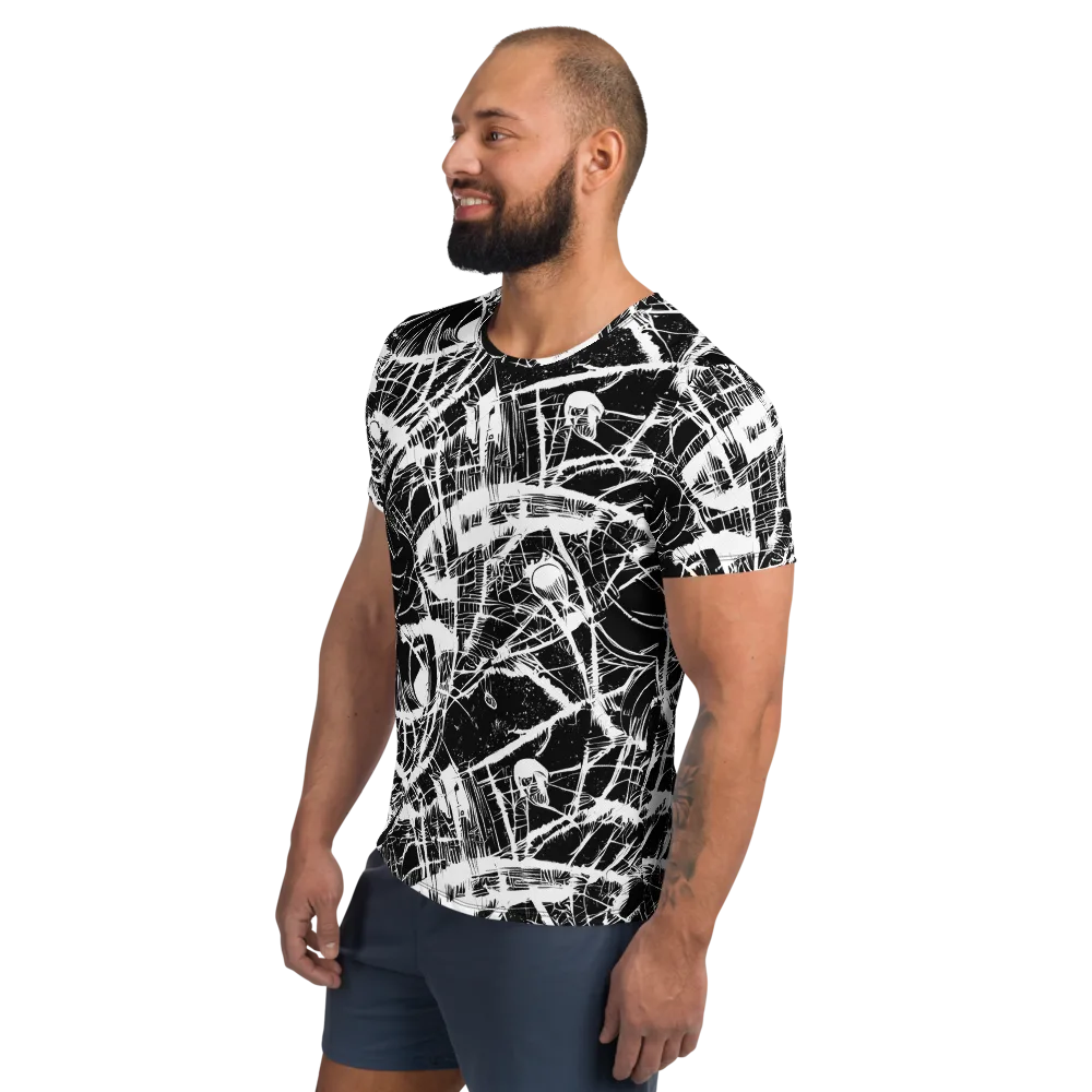 Noir Frond on Men's Athletic T-Shirt — Left