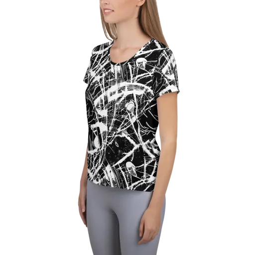 Noir Frond on a Women's Athletic T-Shirt