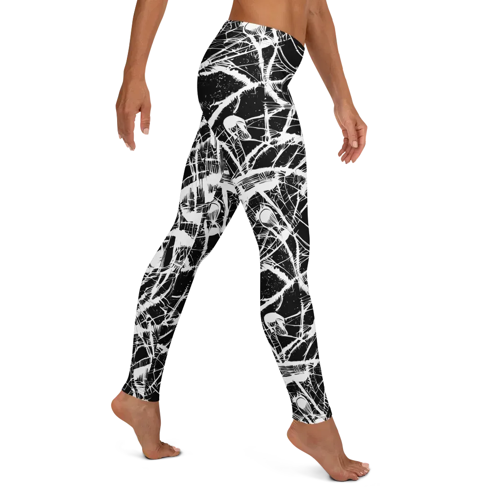 Noir Frond on Leggings — Right