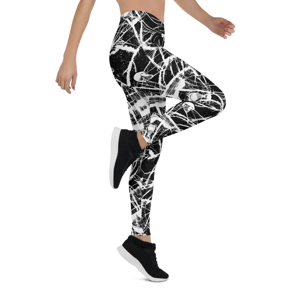 Noir Frond on Leggings — Right