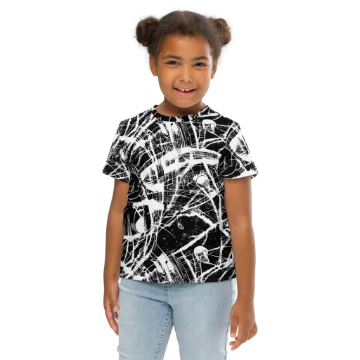 Noir Frond on a Kids Crew Neck T-Shirt