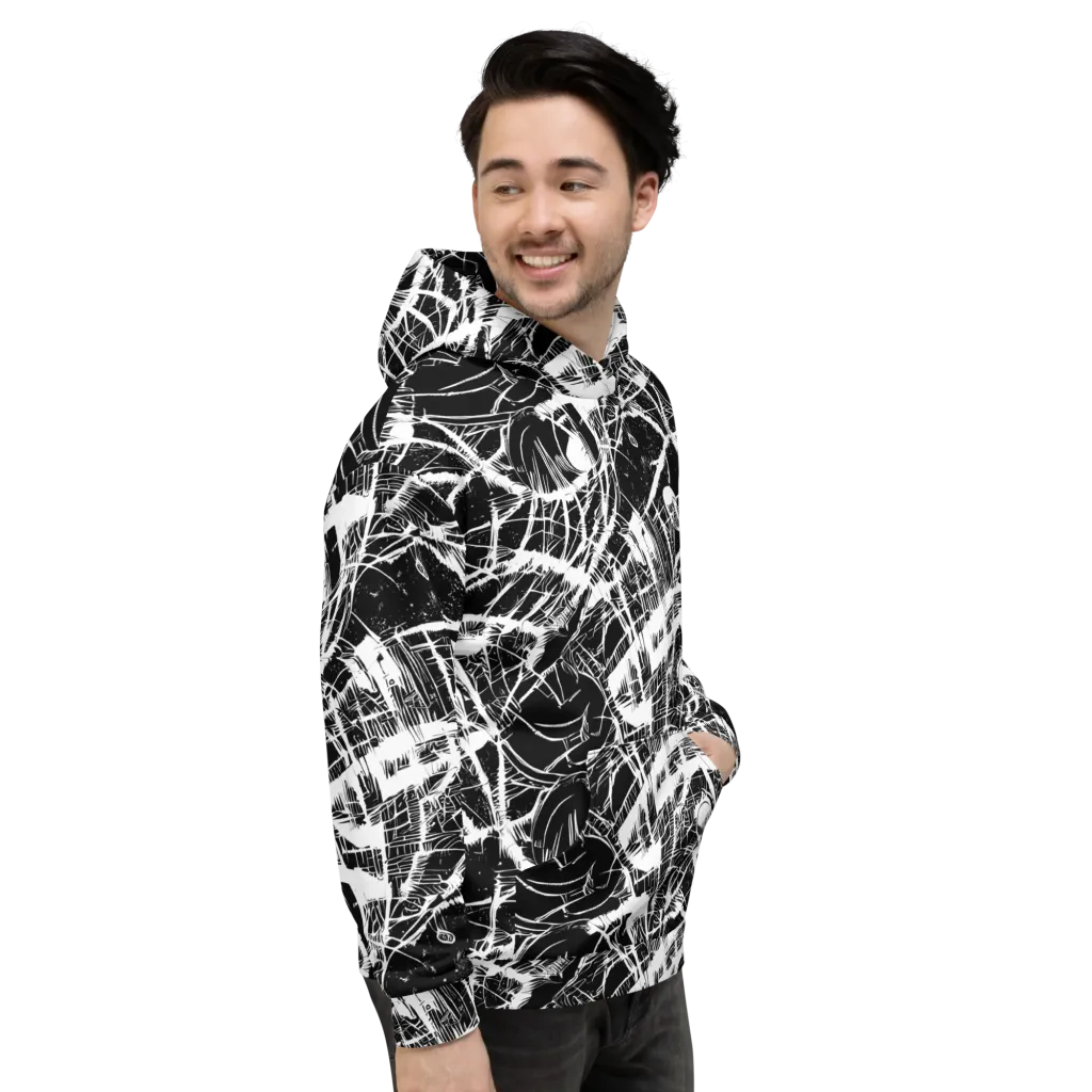 Noir Frond on Hoodie — Right