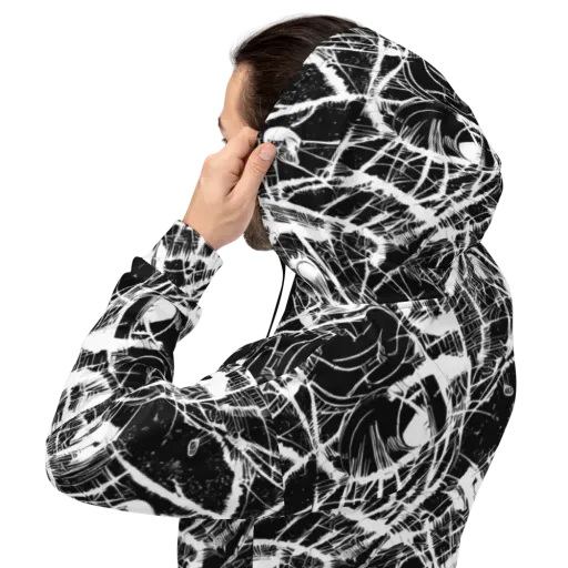 Noir Frond on a Hoodie