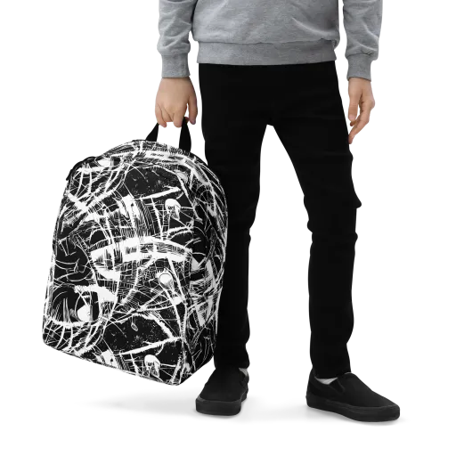 Noir Frond on a Minimalist Backpack