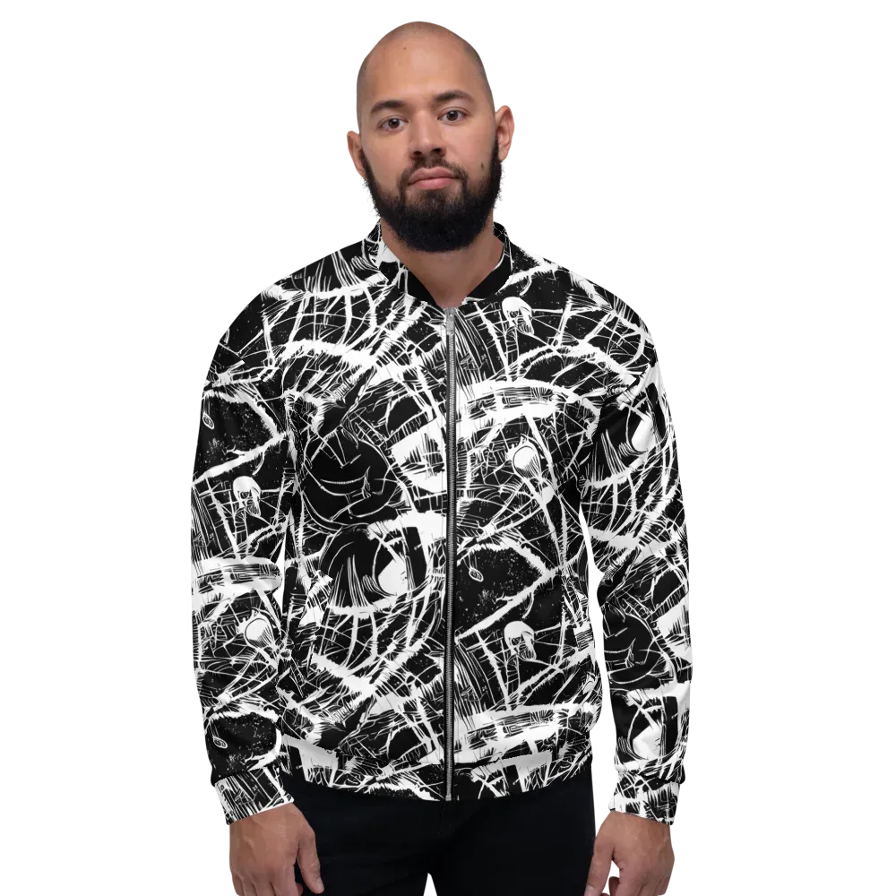 Noir Frond on Bomber Jacket — Front