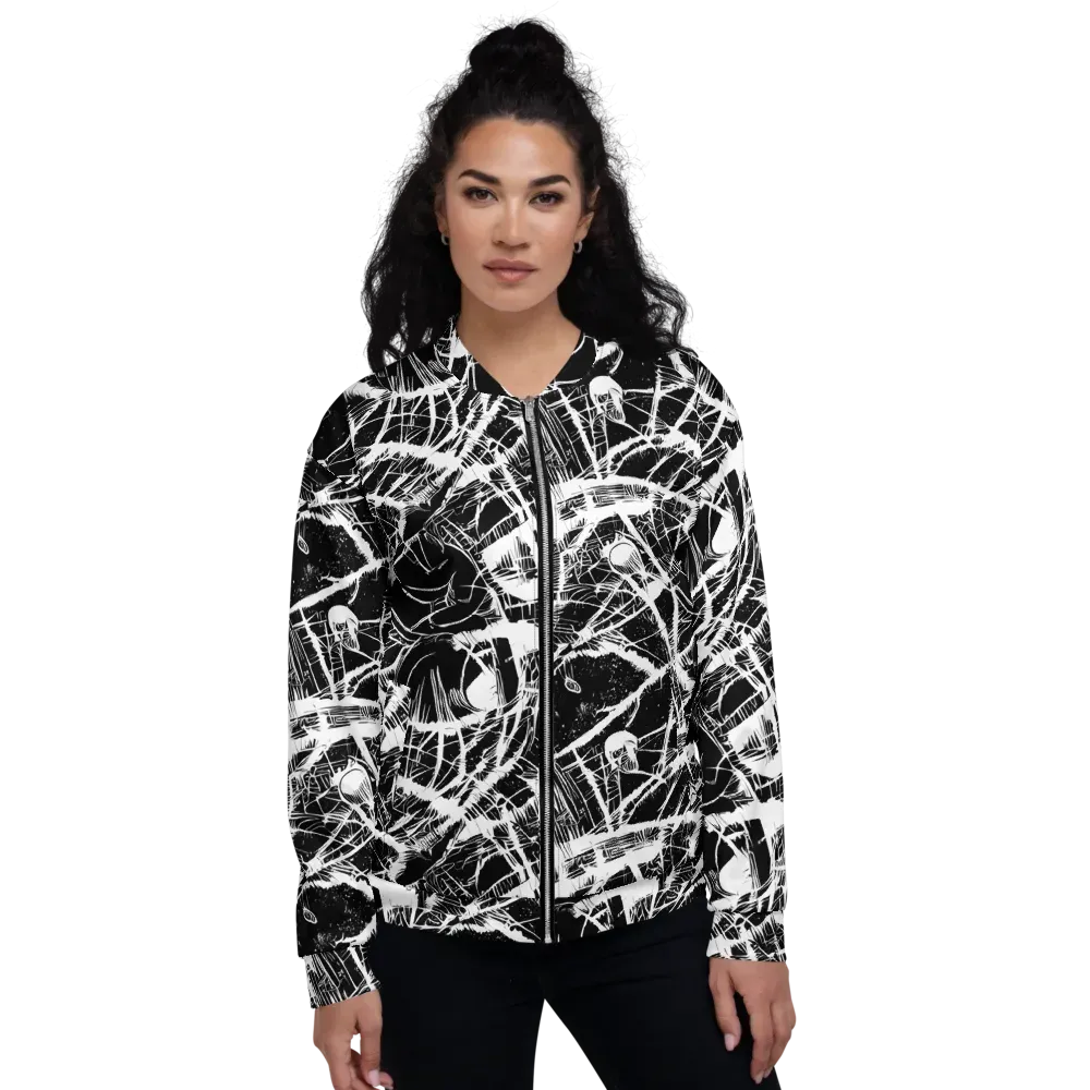 Noir Frond on Bomber Jacket — Front