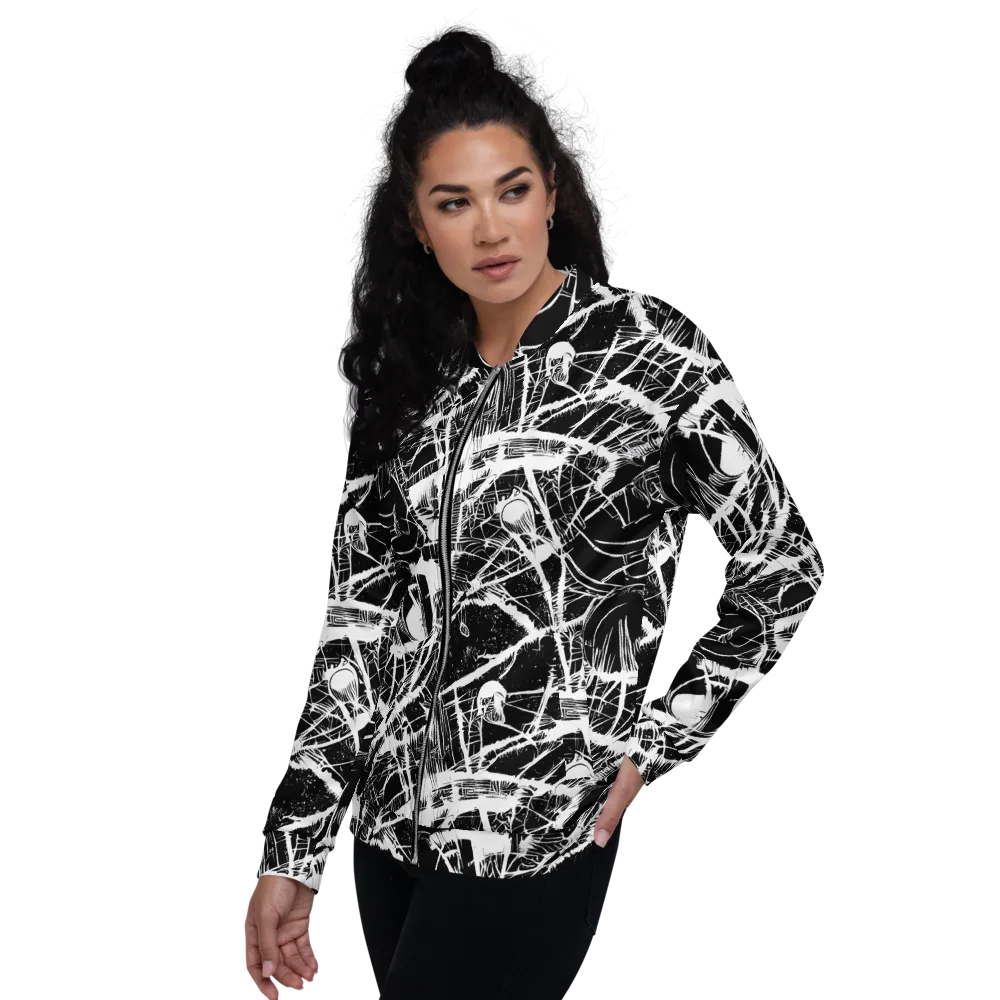 Noir Frond on Bomber Jacket — Left