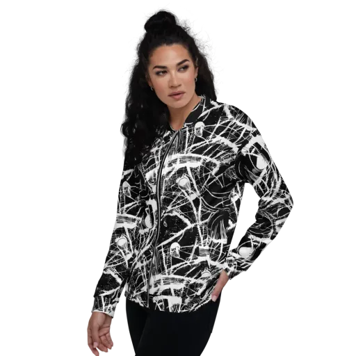 Noir Frond on a Bomber Jacket