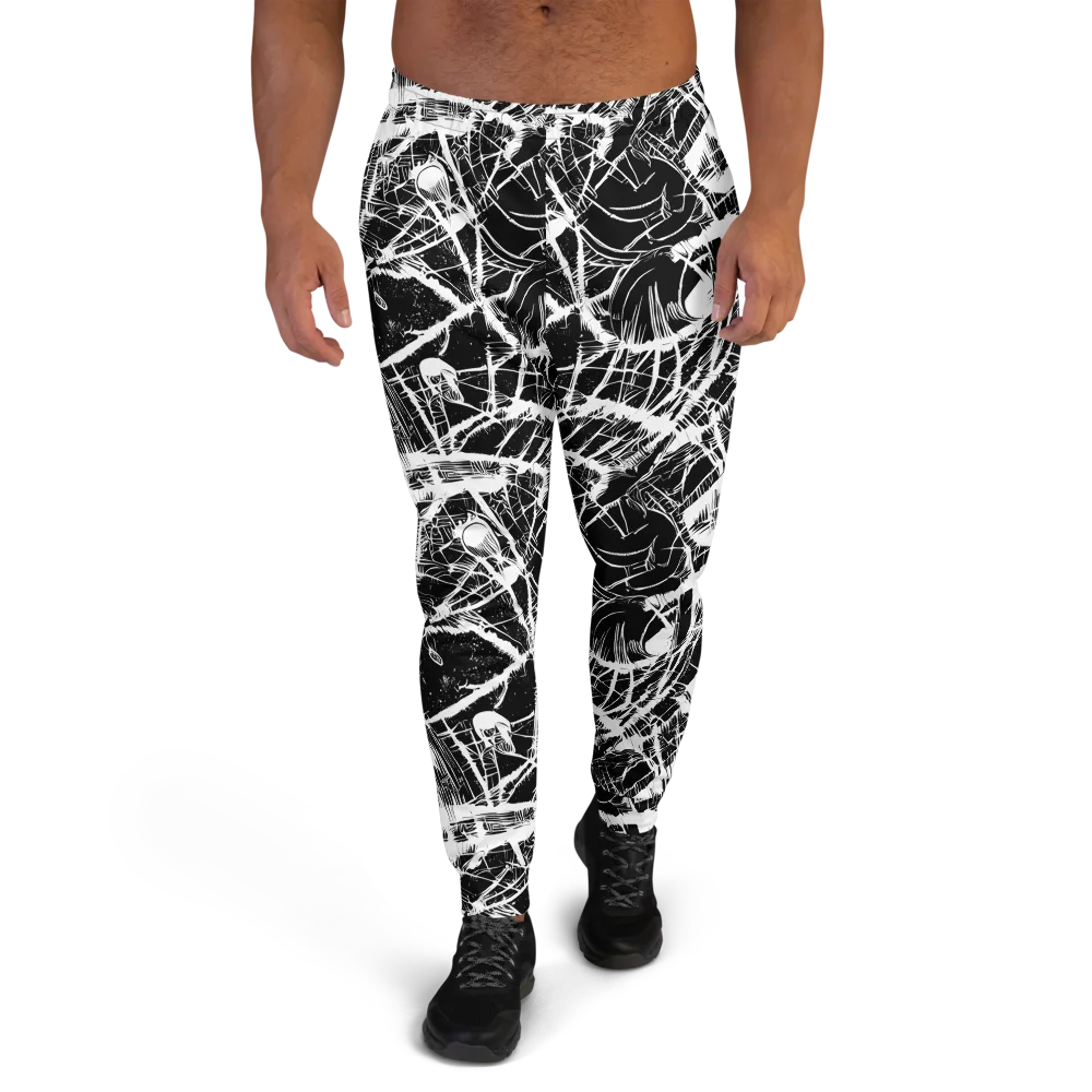 Noir Frond on Men's Joggers — Front
