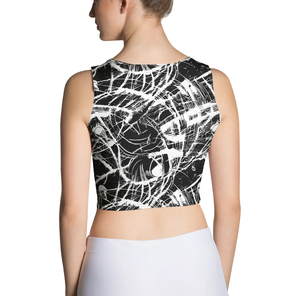 Noir Frond on Crop Top — Back