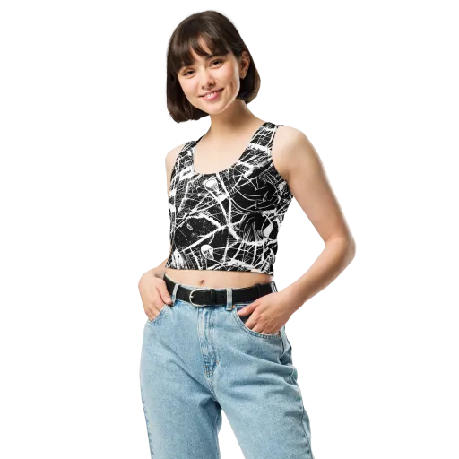 Noir Frond on a Crop Top