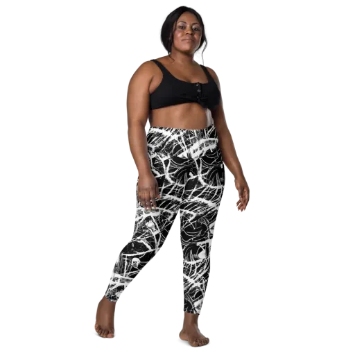Noir Frond on a Leggings with Pockets
