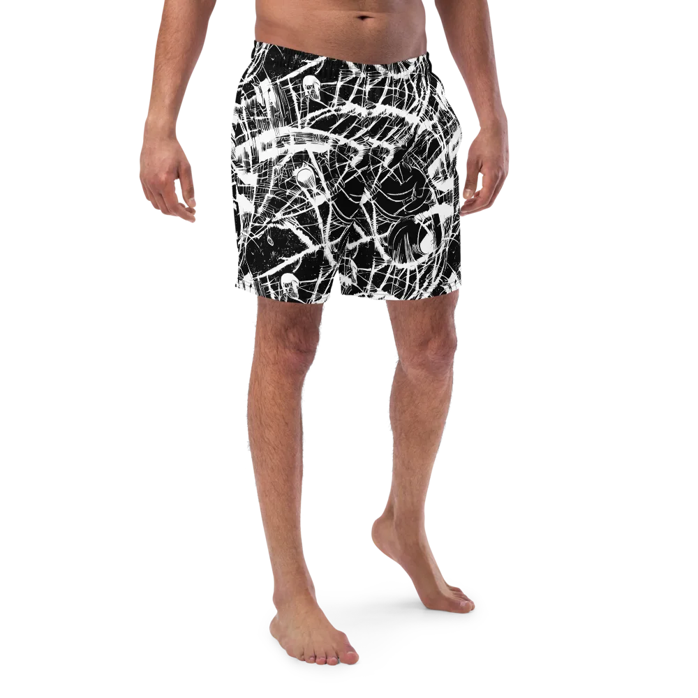 Noir Frond on Swim Trunks — Front
