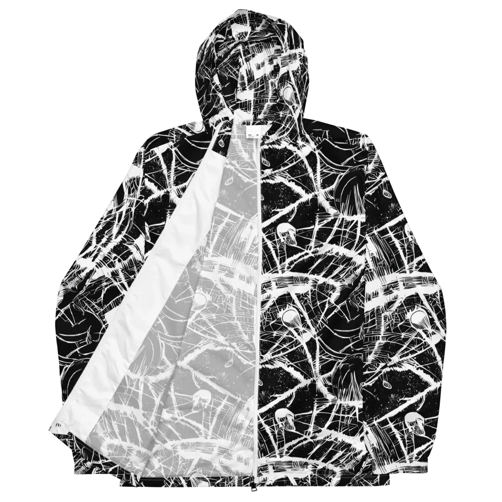 Noir Frond on Men's Windbreaker — Front