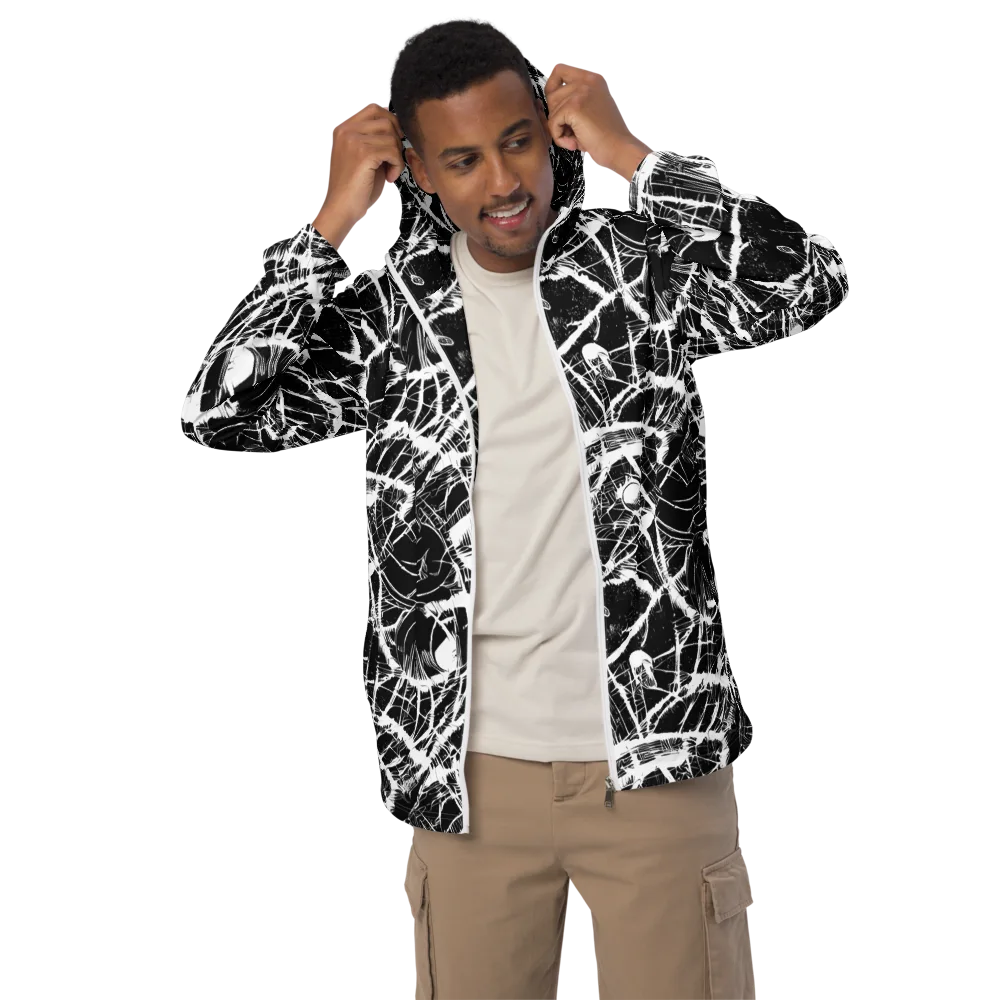 Noir Frond on Men's Windbreaker — Front
