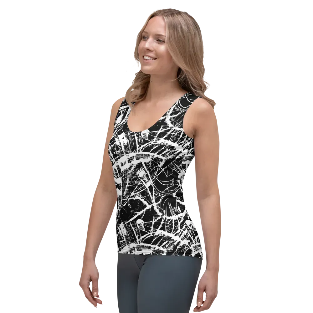 Noir Frond on Women's Tank Top — Left Front