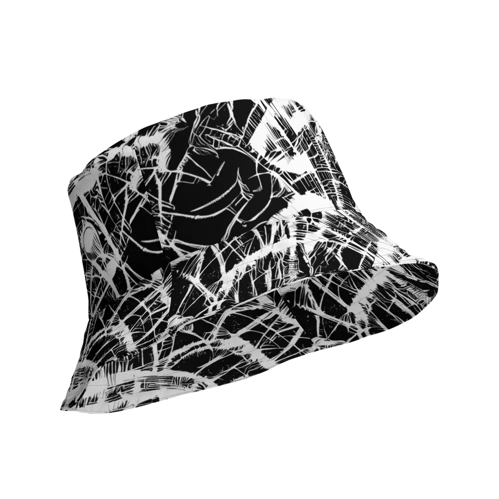 Noir Frond on Reversible Bucket Hat — Product details Outside