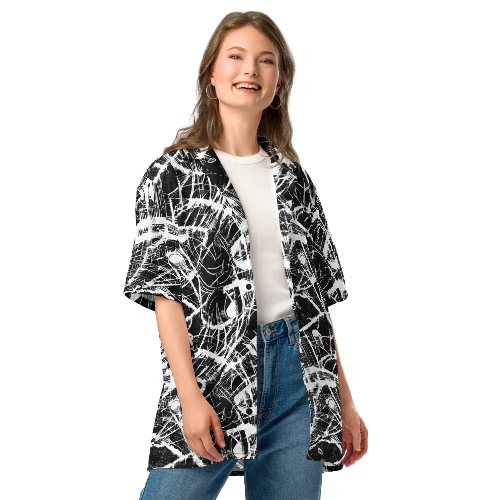 Noir Frond on Button Shirt — Front