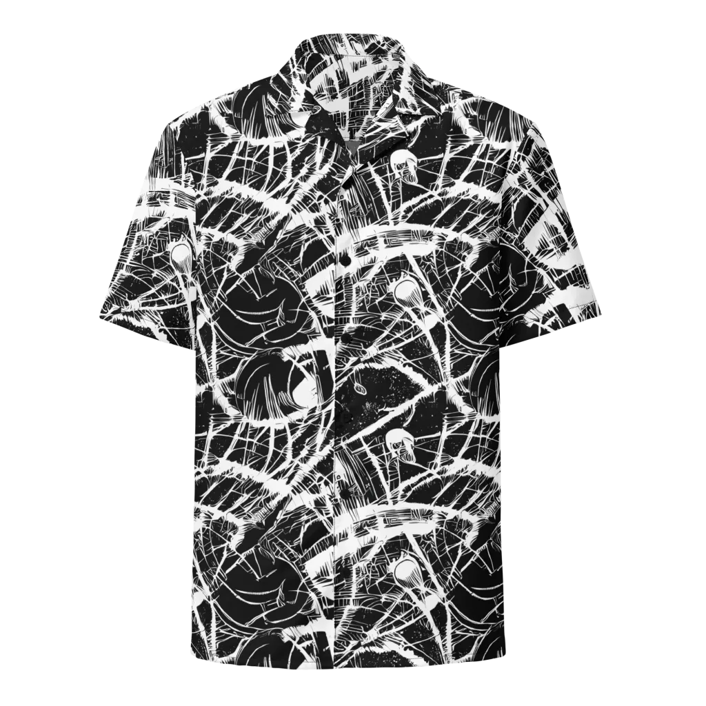 Noir Frond on Button Shirt — Front
