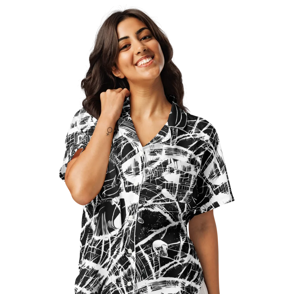 Noir Frond on Women's Short Sleeve Pajama Top — Front