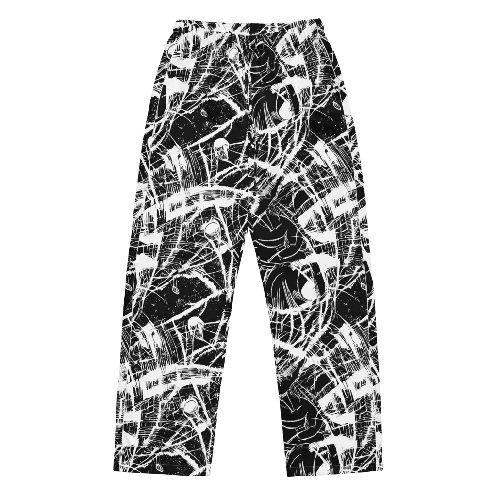 Noir Frond on Women's Pajama Pants — Front