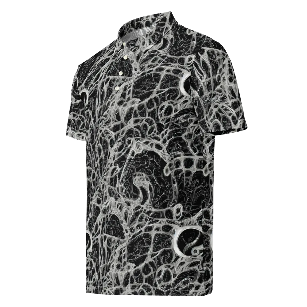 Neural Lace on Men's Slim Fit Polo Shirt — Left Front