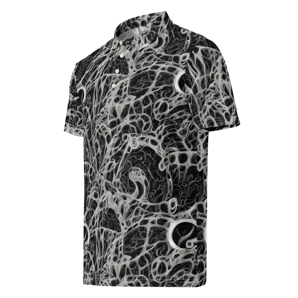 Neural Lace on Men's Slim Fit Polo Shirt — Left Front