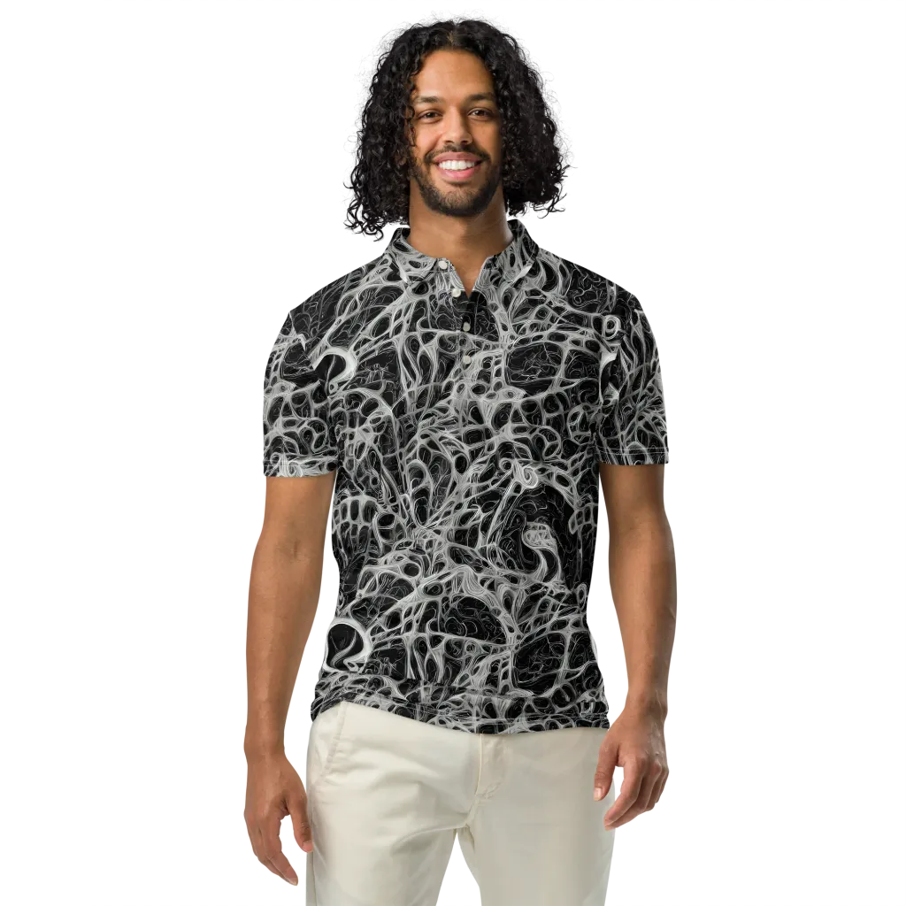 Neural Lace on Men's Slim Fit Polo Shirt — Front