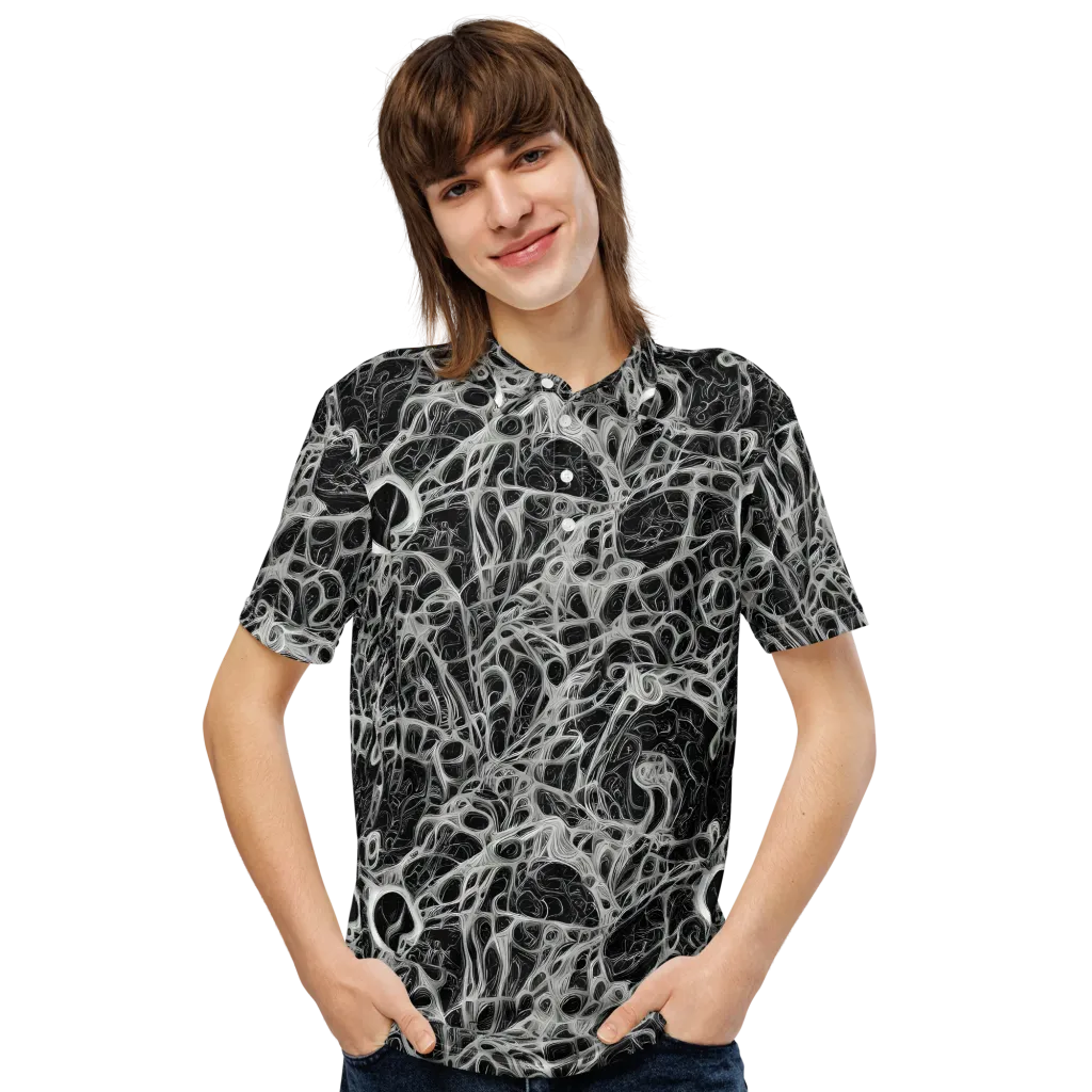 Neural Lace on Men's Slim Fit Polo Shirt — Front