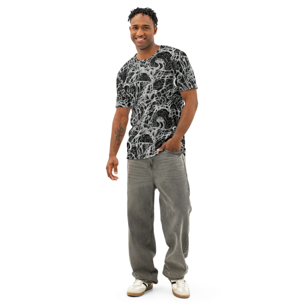 Neural Lace on Men's Cotton Crew Neck T-Shirt — Front