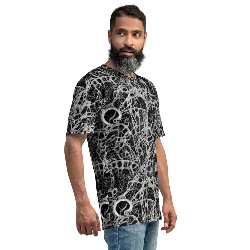 Neural Lace on Men's Crew Neck T-Shirt — Right