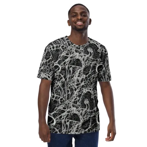 Neural Lace on a Men's Crew Neck T-Shirt