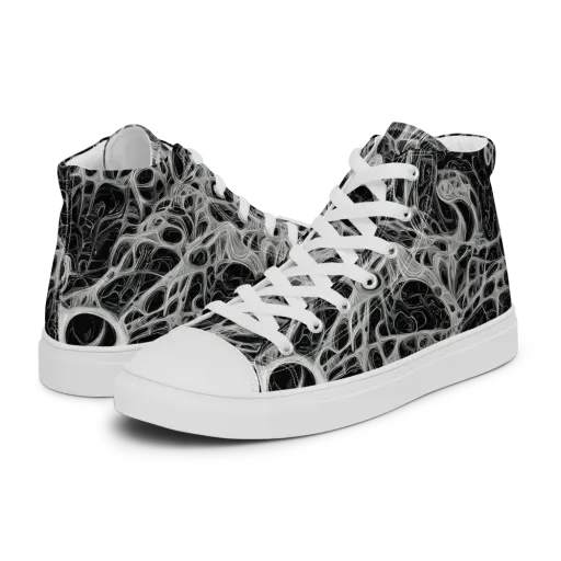 Neural Lace on a Men's High Top Canvas Shoes