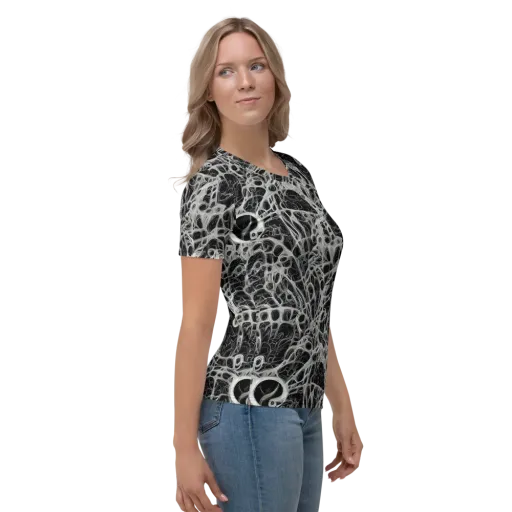 Neural Lace on a Women's Crew Neck T-Shirt