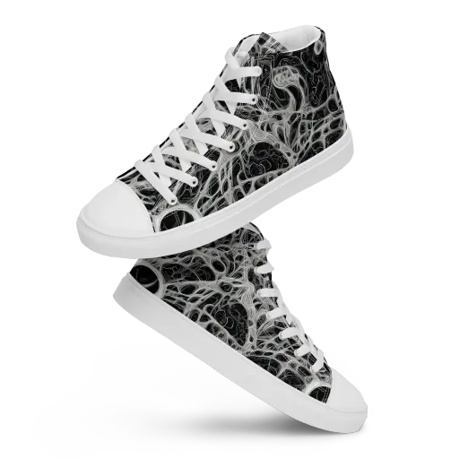 Neural Lace on a Women's High Top Canvas Shoes
