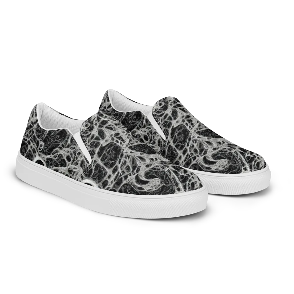 Neural Lace on Men's Slip-On Canvas Shoes — Right Front