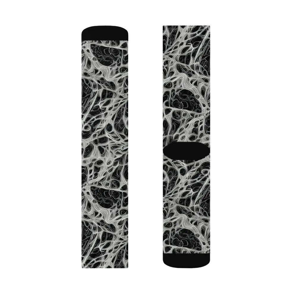 Neural Lace on Socks — Left Sock