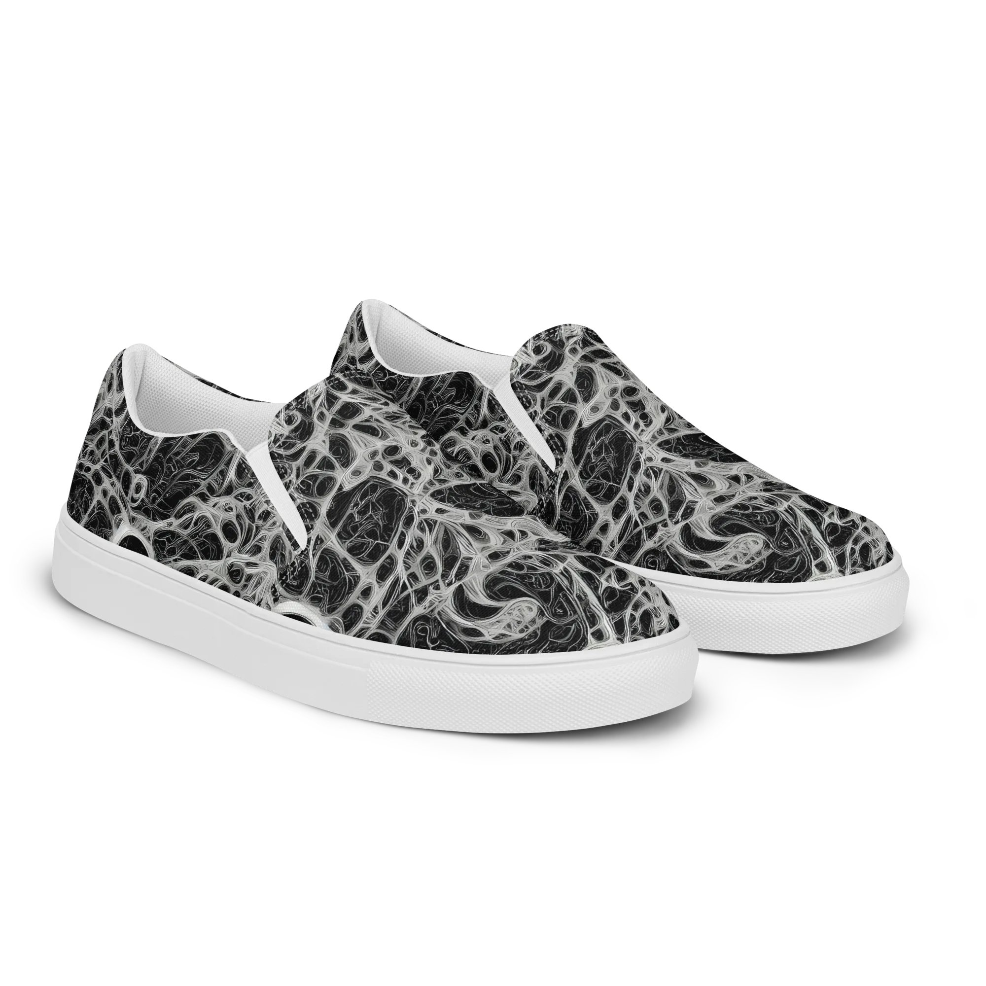 Neural Lace on Women's Slip-On Canvas Shoes — Right Front