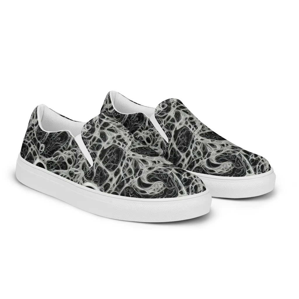 Neural Lace on Women's Slip-On Canvas Shoes — Right Front