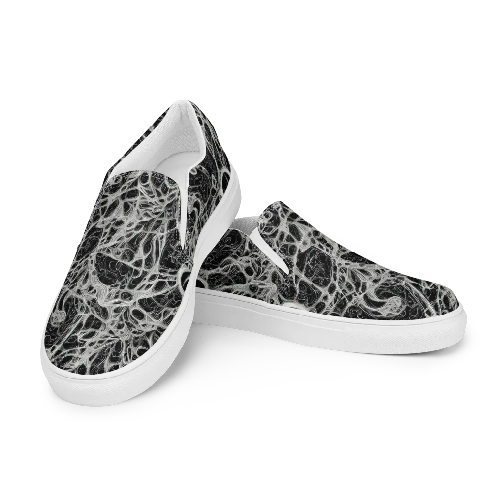 Neural Lace on Women's Slip-On Canvas Shoes — Left Front