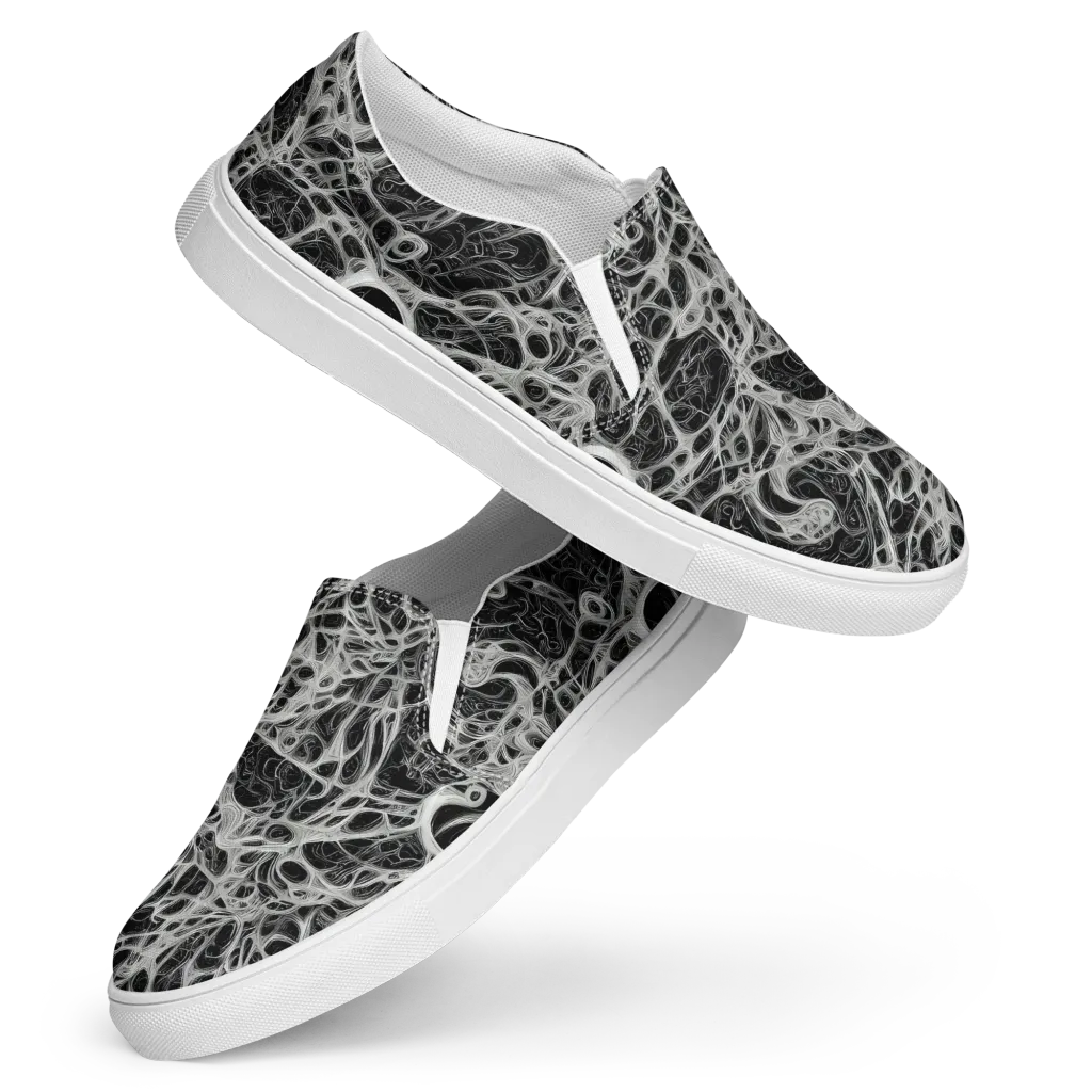 Neural Lace on Women's Slip-On Canvas Shoes — Front