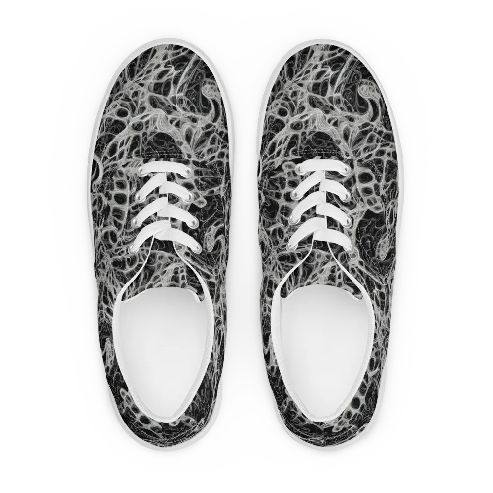 Neural Lace on Men's Lace-Up Canvas Shoes — Front