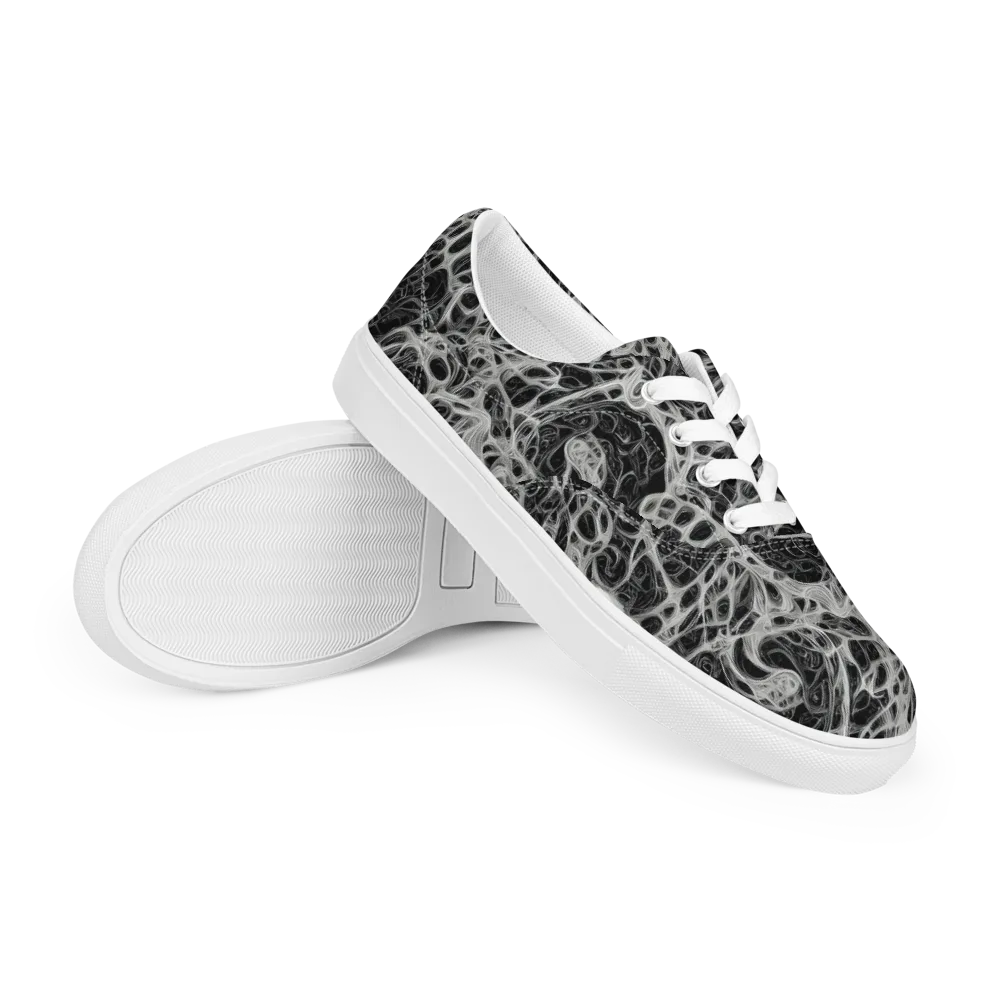 Neural Lace on Men's Lace-Up Canvas Shoes — Right Front