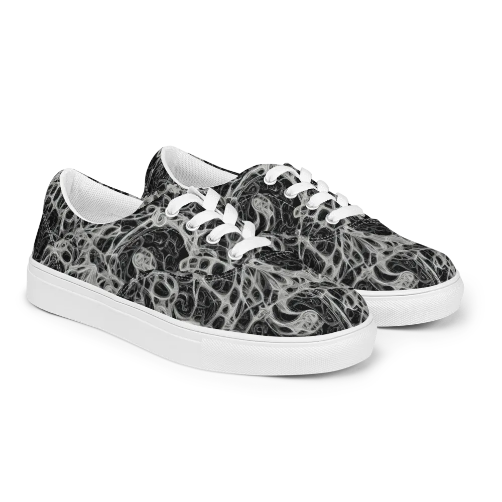 Neural Lace on Men's Lace-Up Canvas Shoes — Right Front