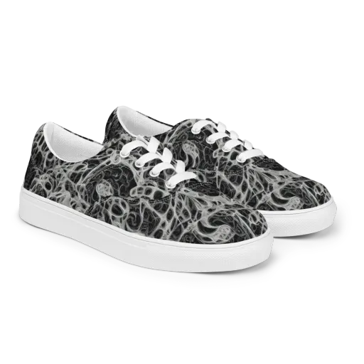 Neural Lace on a Men's Lace-Up Canvas Shoes
